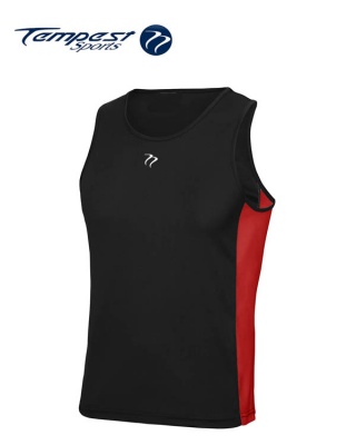 Tempest Black Red Men's Training Vest